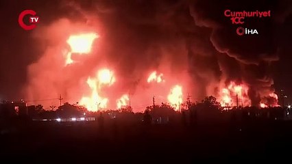 Erbil’de petrol rafinerisinde yangın