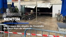 Les images des dégâts de l'incendie sur le vieux-port de menton