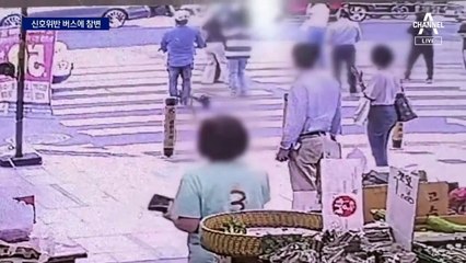 횡단보도 신호위반 버스에 참변