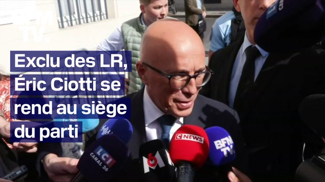 Je vais à mon bureau : après son exclusion des Républicains, Éric Ciotti se rend au siège du parti