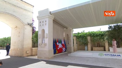 G7, Meloni accoglie il cancelliere tedesco Scholz