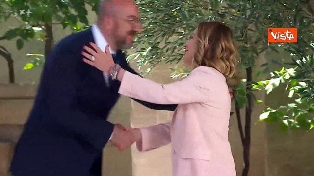 G7, Meloni accoglie il presidente del Consiglio Ue Michel