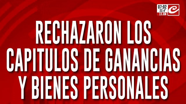 El Senado rechazó los capítulos de Ganancias y Bienes Personales