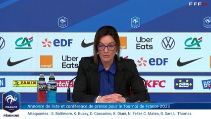 La liste et la conférence de Corinne Diacre pour le Tournoi de France 2023 en replay