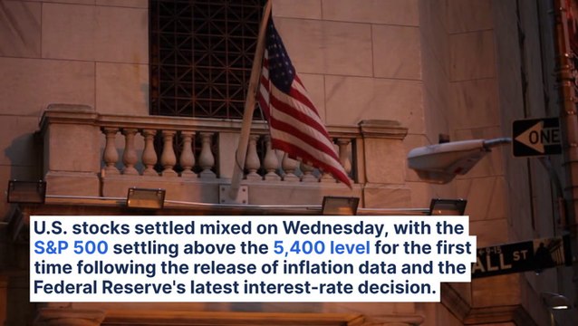 S&P 500 Tops $5,400 As Federal Reserve Holds Rates Steady, Inflation Eases