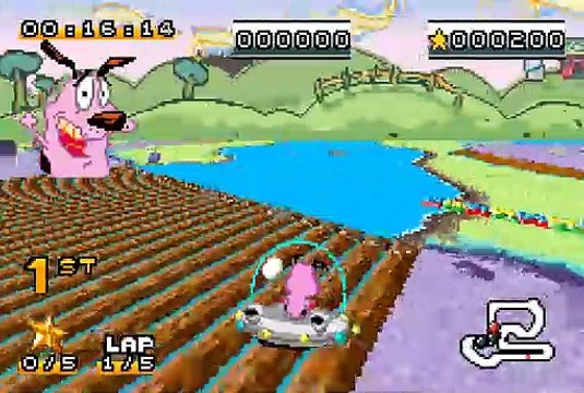 Cartoon Network Speedway - Down On The Farm Shortcut With Courage (5 Laps)