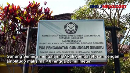 Keluarkan Kolom Asap Letusan Mencapai 900 Meter Mengarah ke Sisi Utara, Gunung Semeru kembali Erupsi Hari Ini