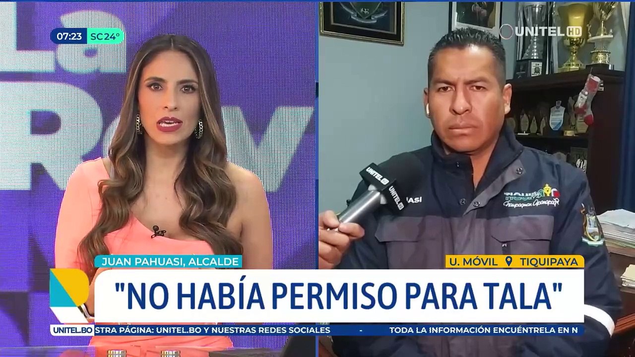 Alcalde de Tiquipaya aclara que no existía autorización para ningún tipo de tala de árboles