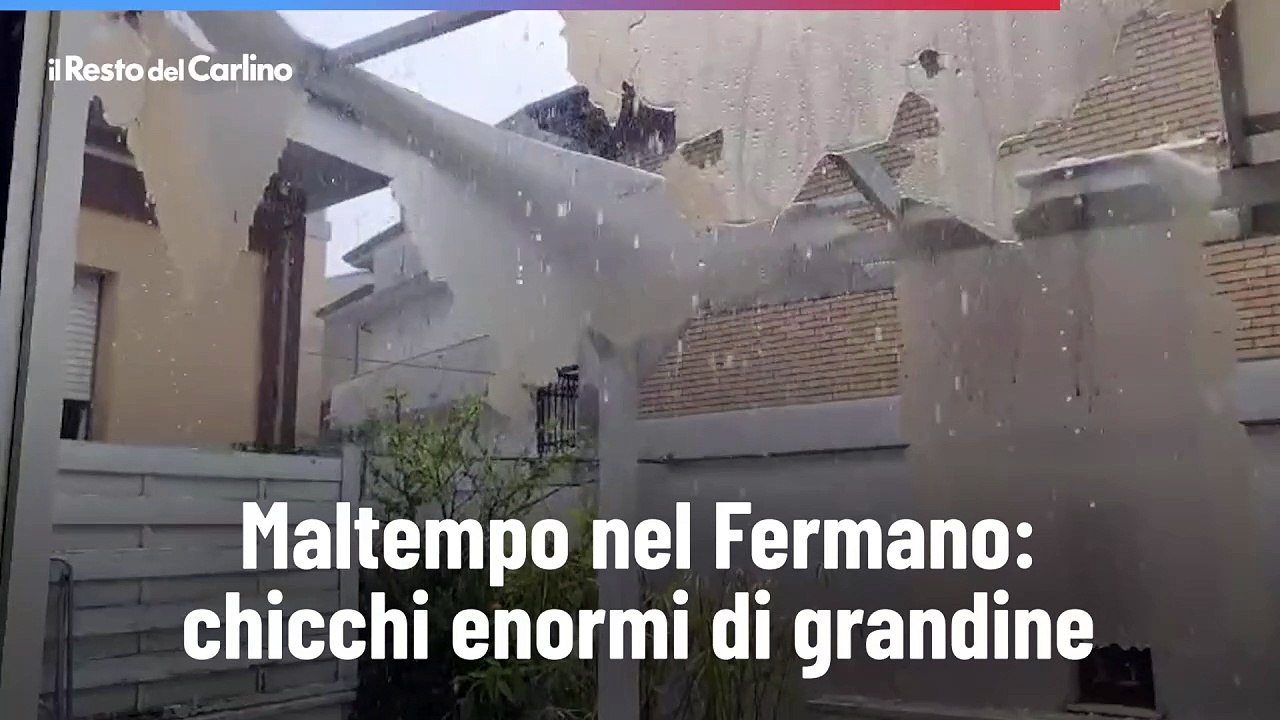 Maltempo nel Fermano: chicchi enormi di grandine