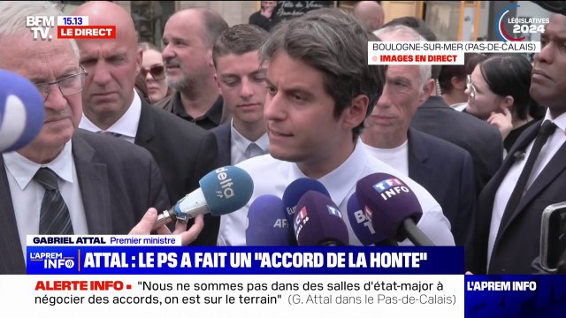 Législatives 2024: Gabriel Attal estime que le PS a fait un accord de la honte avec la France insoumise