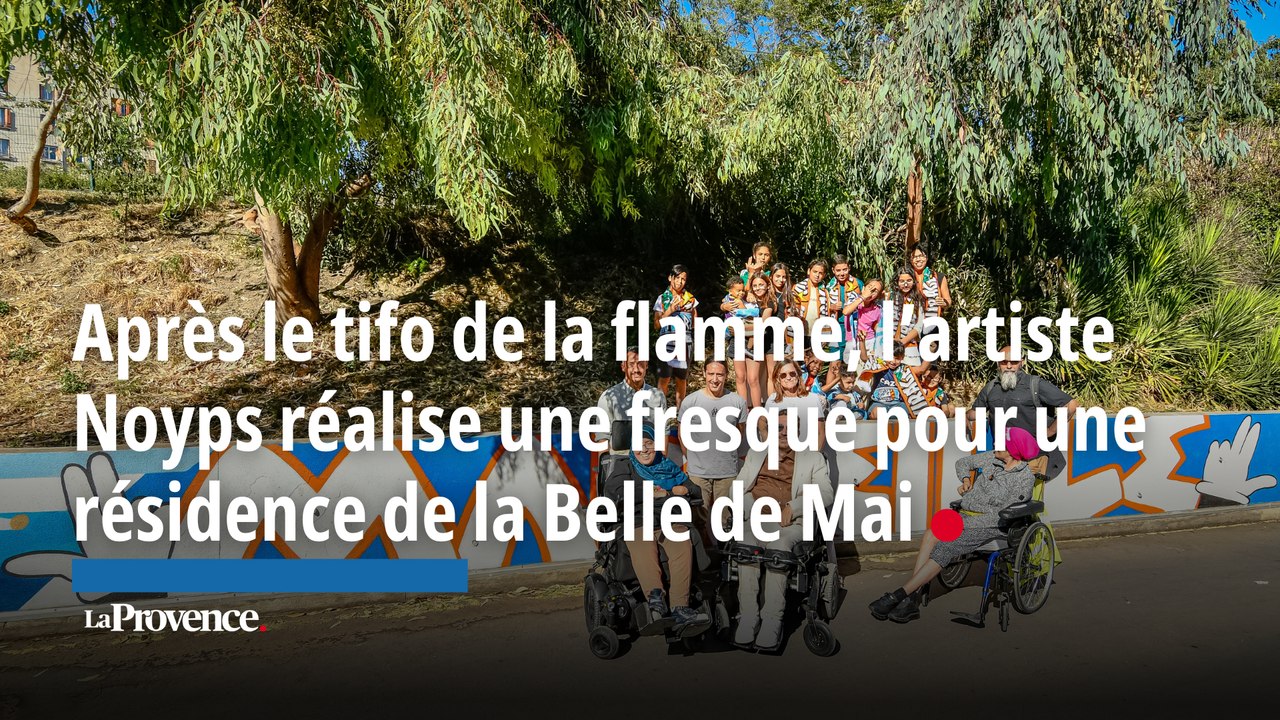 Après le tifo de la flamme, l’artiste Noyps réalise une fresque à la Belle de Mai