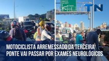 Motociclista arremessado da Terceira Ponte vai passar por exames neurológicos