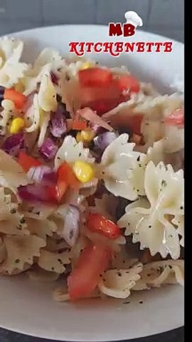 Easy Mediterranean Bow Tie Pasta Salad Recipe. Easy and Healthy #pasta #cooking #recipe #food