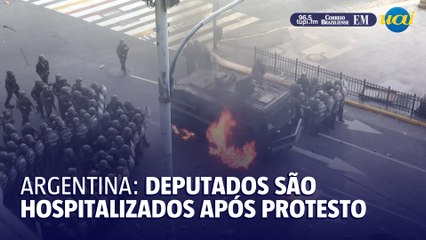 Deputados saem feridos em protesto na Argentina
