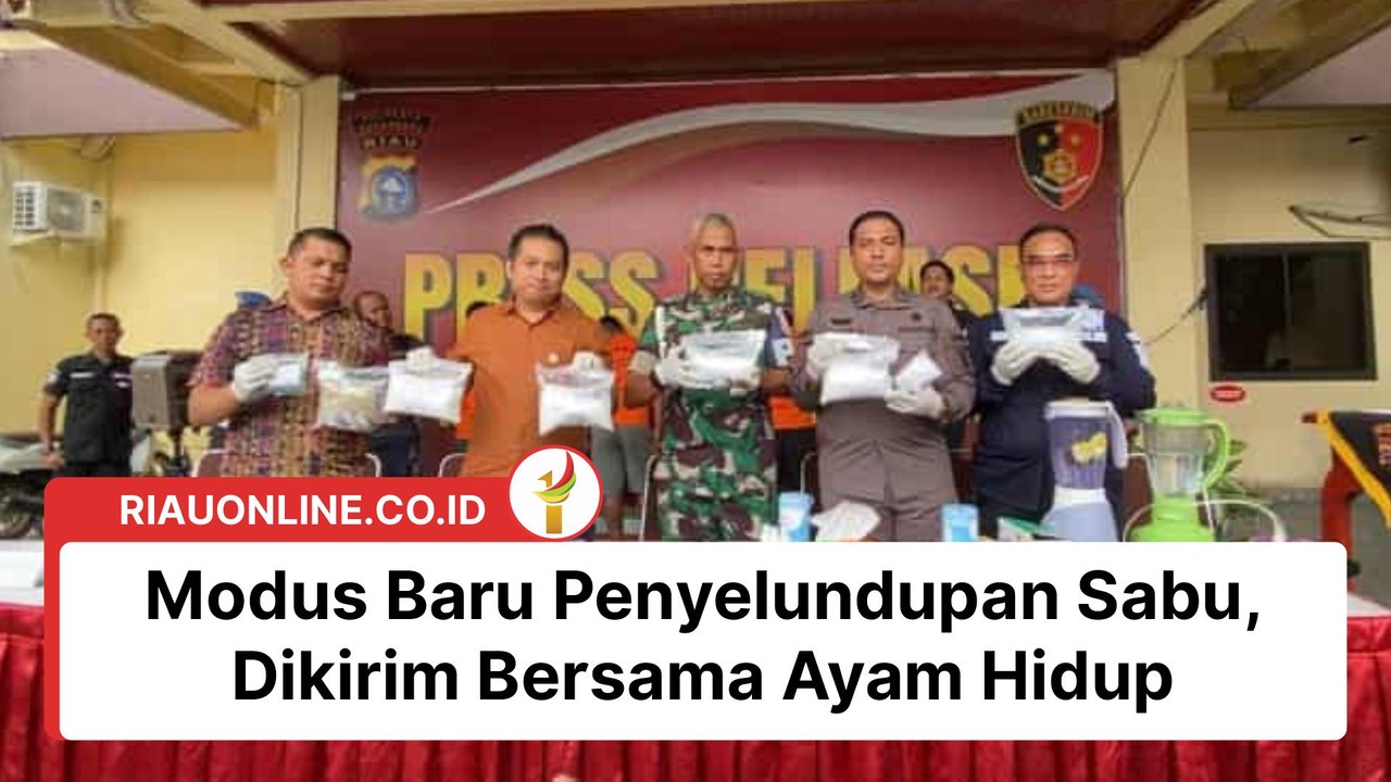 Polresta Pekanbaru Bongkar Modus Baru Penyelundupan Sabu, Dikirim Bersama Ayam Hidup