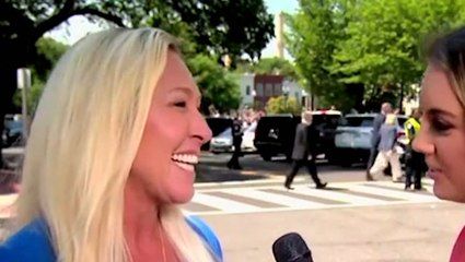 Marjorie Taylor Greene says Donald Trump told her to ‘be nice’ to Speaker Johnson