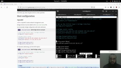 Network bridge configuration on gentoo using netifrc