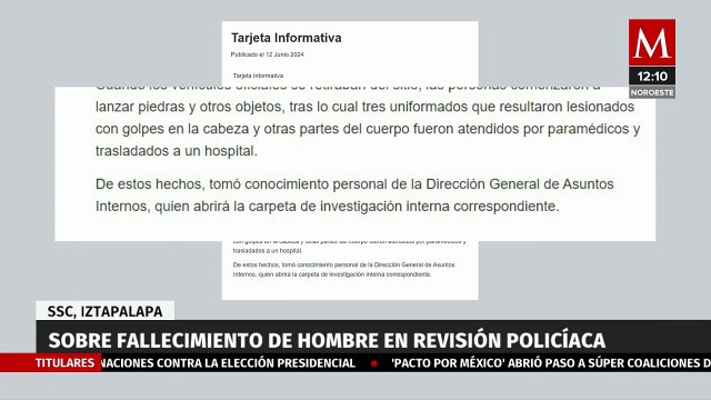 SSC da versión de policías sobre riña en Iztapalapa, afirman que los amenazaron con un cuchillo