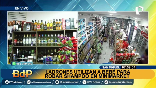 ¡Indignante! Ladrones usan a bebé para robar minimarket en San Miguel