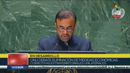 "La aplicación de sanciones es una clara violación de los principios de la ONU"