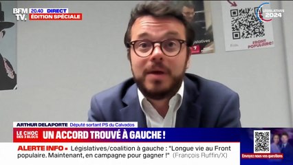 "Nouveau Front populaire": "Jean-Luc Mélenchon n'est pas une figure qui rassemble", déclare Arthur Delaporte (député sortant PS)