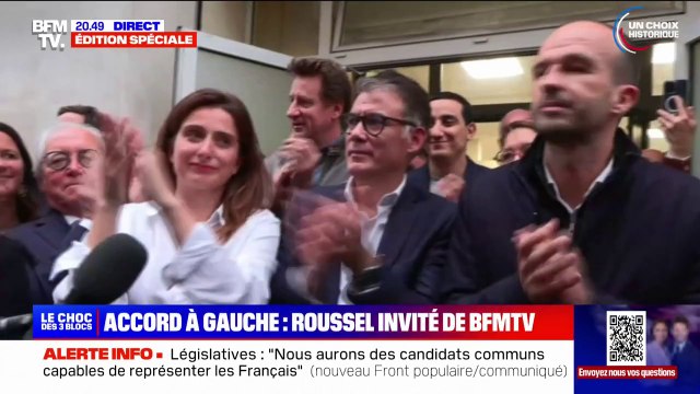 Des partisans du nouveau Front populaire applaudissent l'accord conclu entre les partis de gauche
