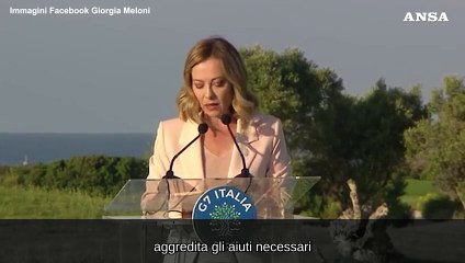 Meloni: "Accordo al G7 su asset russi, non e' una confisca"