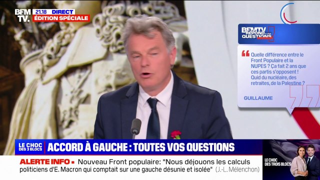 Quelle différence entre le Front Populaire et la Nupes? Fabien Roussel répond à une question d'un téléspectateur de BFMTV