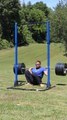 Barbell Rolls Down Hill After Man's Failed Squat Attempt
