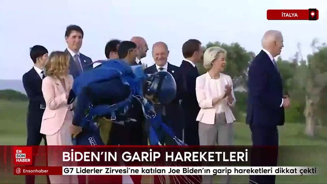 G7 Liderler Zirvesi'ne katılan Joe Biden'ın garip hareketleri dikkat çekti