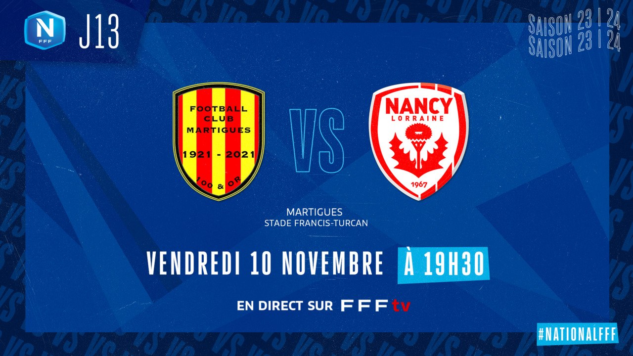 J13 : FC Martigues – AS NANCY LORRAINE (1-0)