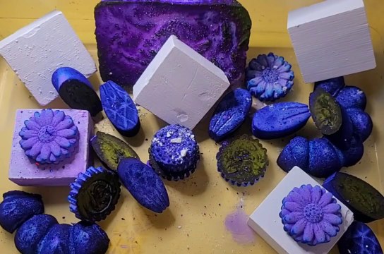 Electric Purple Reforms _ Dyed Blocks _ Fresh Blocks #asmr #asmrcommunity #oddlysatisfying