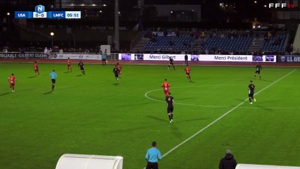 L'US Avranches MSM  ouvre le score avec Alan Kerouedan