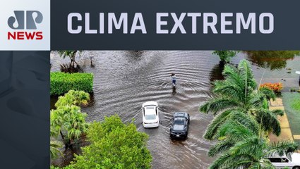 Temporais causam inundações no estado da Flórida, EUA