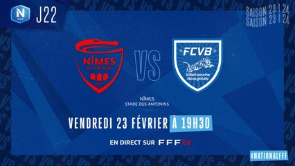 J22 I Nîmes Olympique - FC Villefranche B. (1-1)