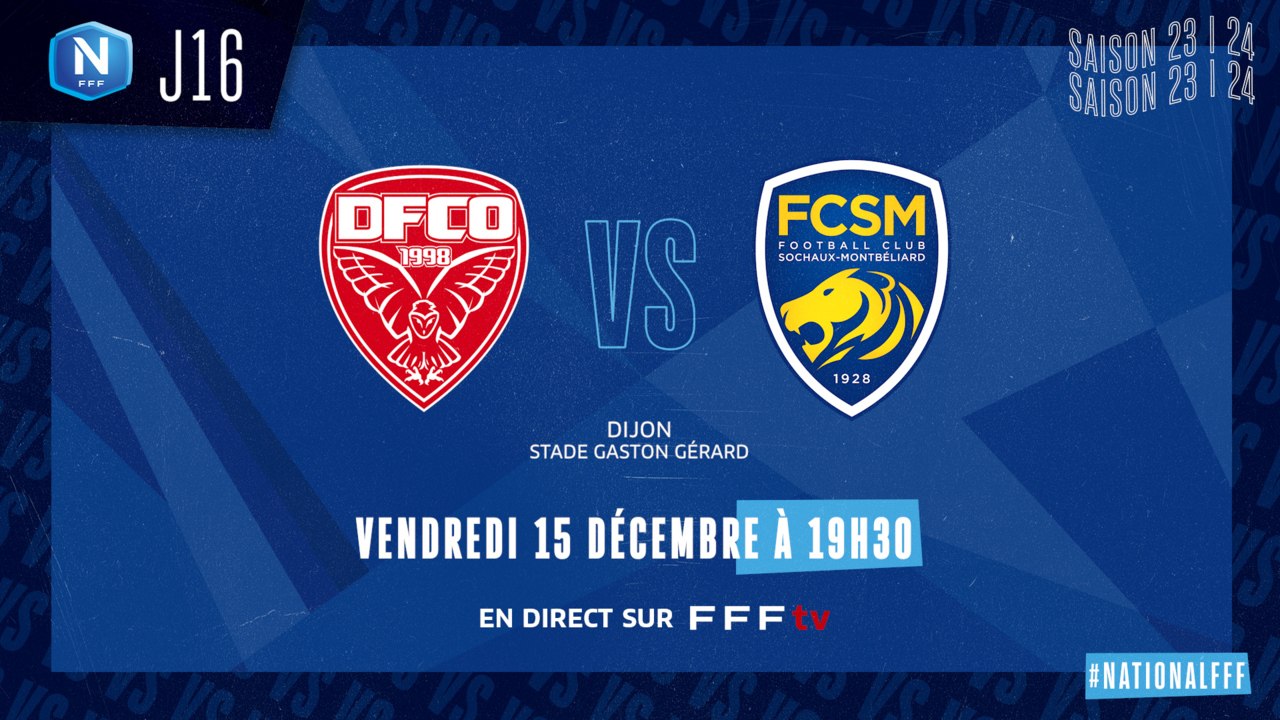 J16 | DIJON FCO - FC SOCHAUX MONTBELIARD (0-3)