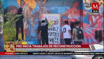 PRD inicia trabajos de reconstrucción con ayuda de partidos que perdieron su registro