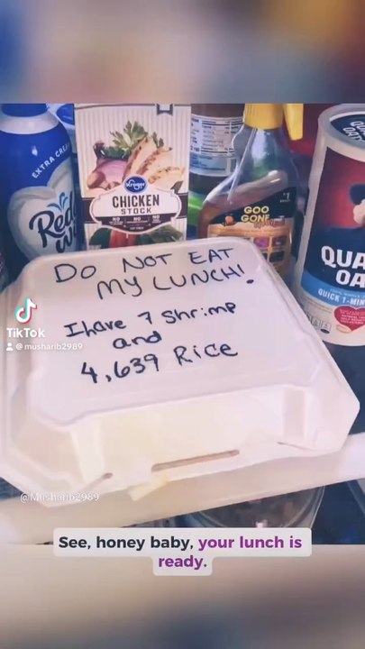 Darling your lunch is ready