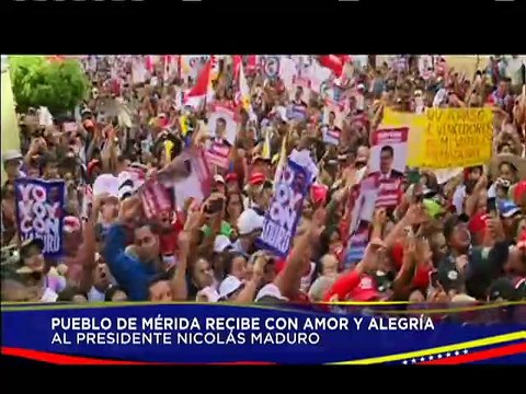 Pueblo merideño recibe con alegría y amor patrio al Presidente Nicolás Maduro