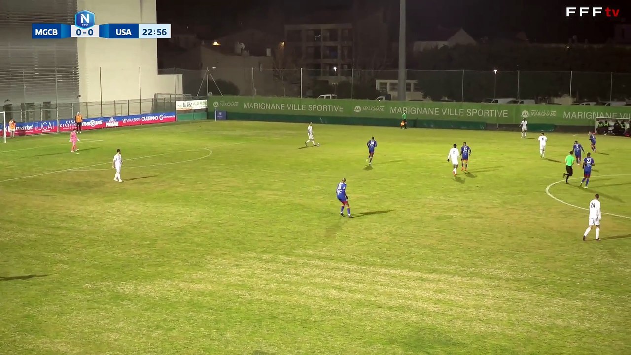 Le buteur maison Diawoye Diarra ouvre le score pour le Marignane Gignac CB FC