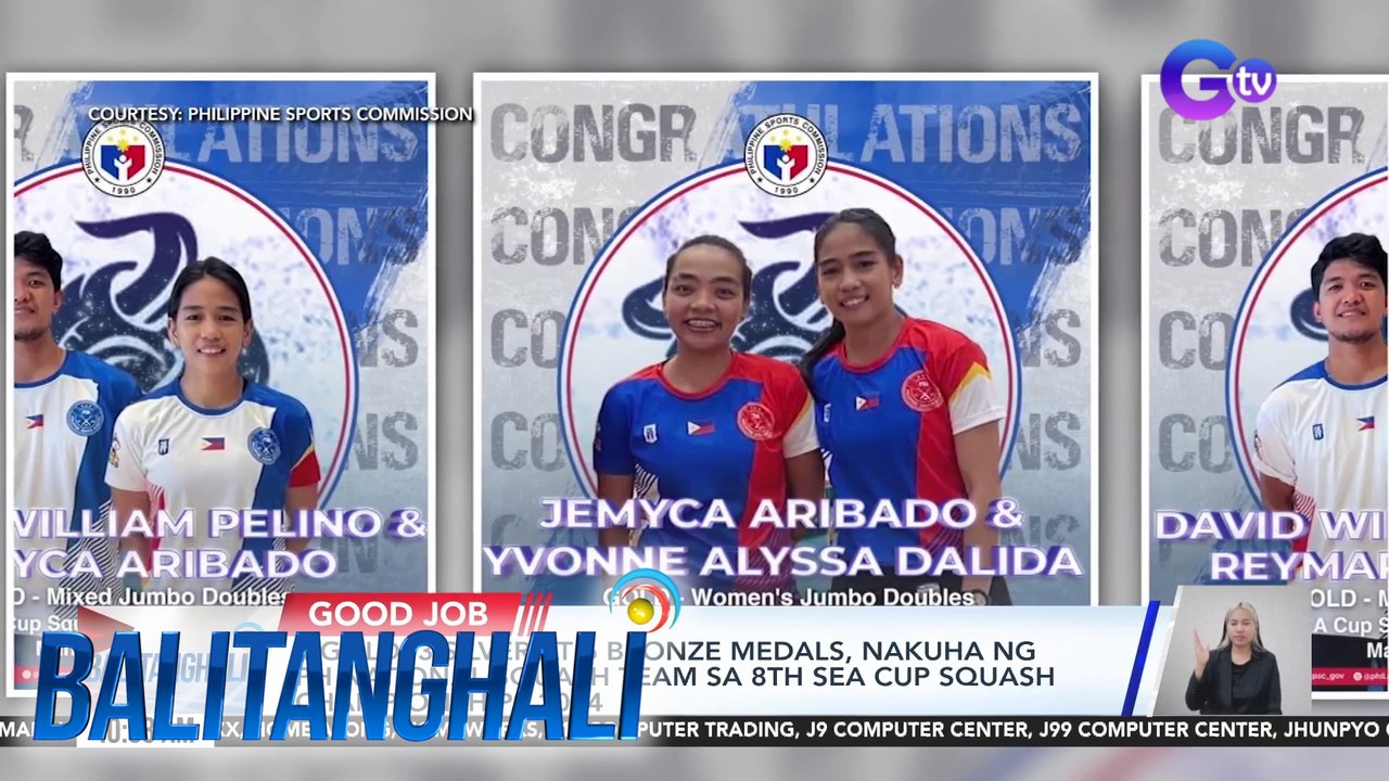 4 Gold, 3 Silver at 6 Bronze medals, nakuha ng PH National Squash Team sa 8th Sea Cup Squash Championships 2024 | Balitanghali