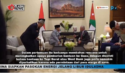 Prabowo dan Raja Yordania Kembali Bertemu Bahas Bantuan Gaza lewat Udara ke West Bank