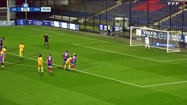 L'US Orléans ouvre le score sur penalty avec Kevin Fortuné