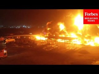 Massive Fire Breaks Out At Oil Refinery In Erbil, Northern Iraq