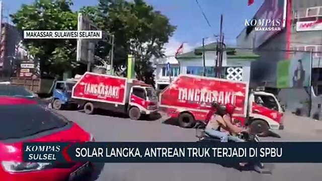 Solar Langka, Antrean Truk Terjadi Di SPBU