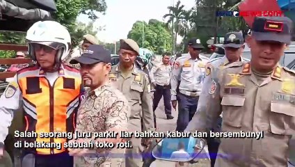 Kocar-kacir, Jukir Liar Kabur Sembunyi Terjaring Razia Petugas Gabungan di Kembangan