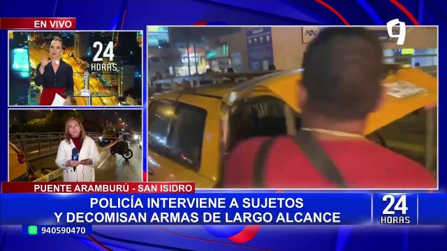 San Isidro: intervienen a dos sujetos con decenas de armas ocultas en su vehículo