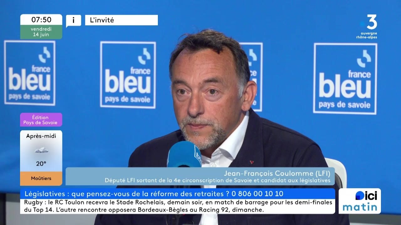 Jean-François Coulomme, député sortant de la 4e circonscription de la Savoie