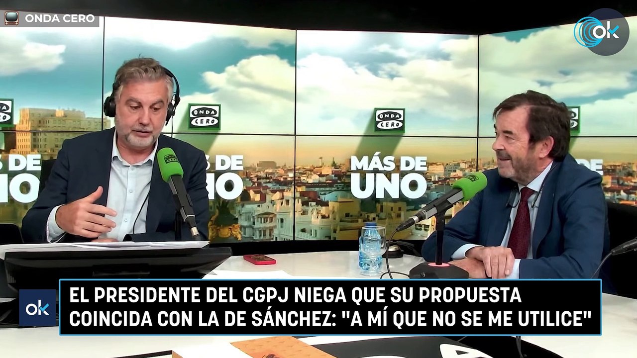 El presidente del CGPJ niega que su propuesta coincida con la de Sánchez: "A mí que no se me utilice"