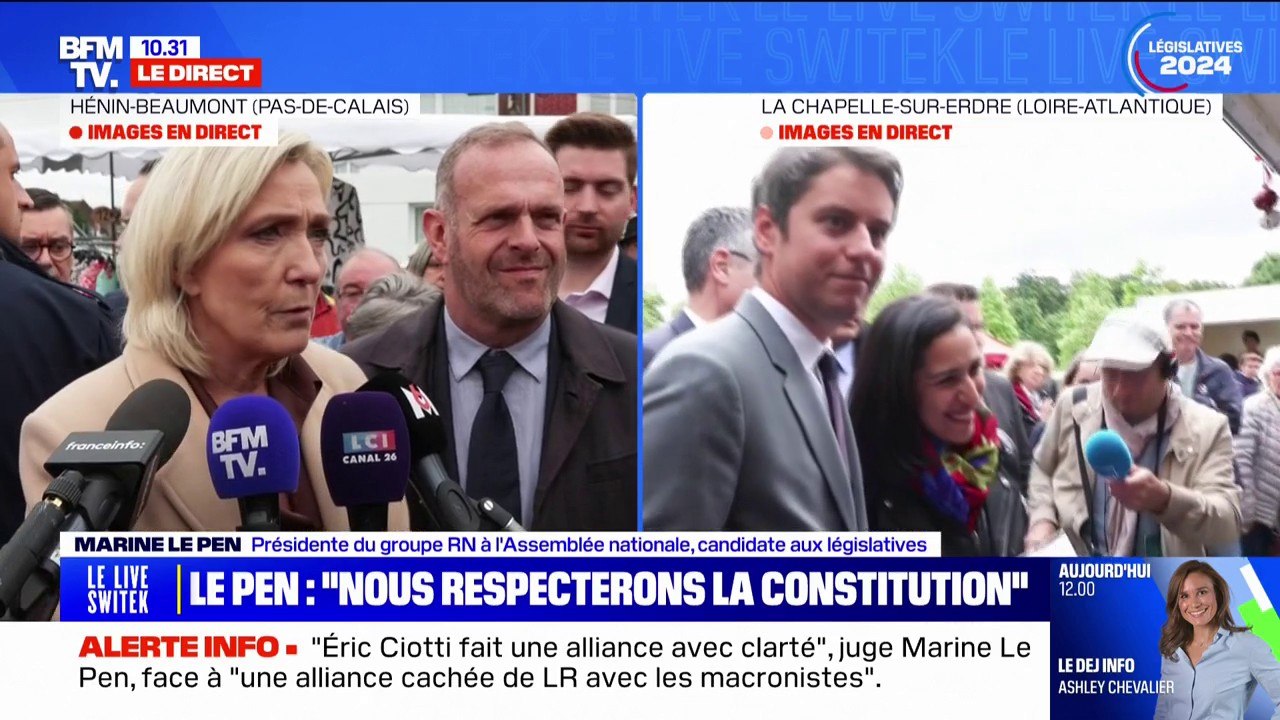 "Elle est pour l'union des droites": Marine Le Pen s'exprime sur sa nièce Marion Maréchal
